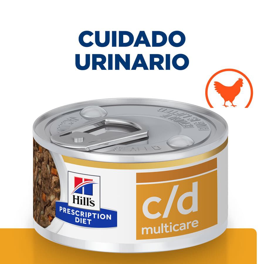 82 g Hill&rsquo;s Prescription Diet c/d Urinary Care Pollo lata para gatos, , large Imagen numero 2